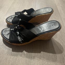 Italian shoemakers wedge sandal