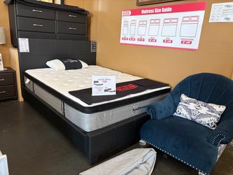 Queen Bed & Mattress Set