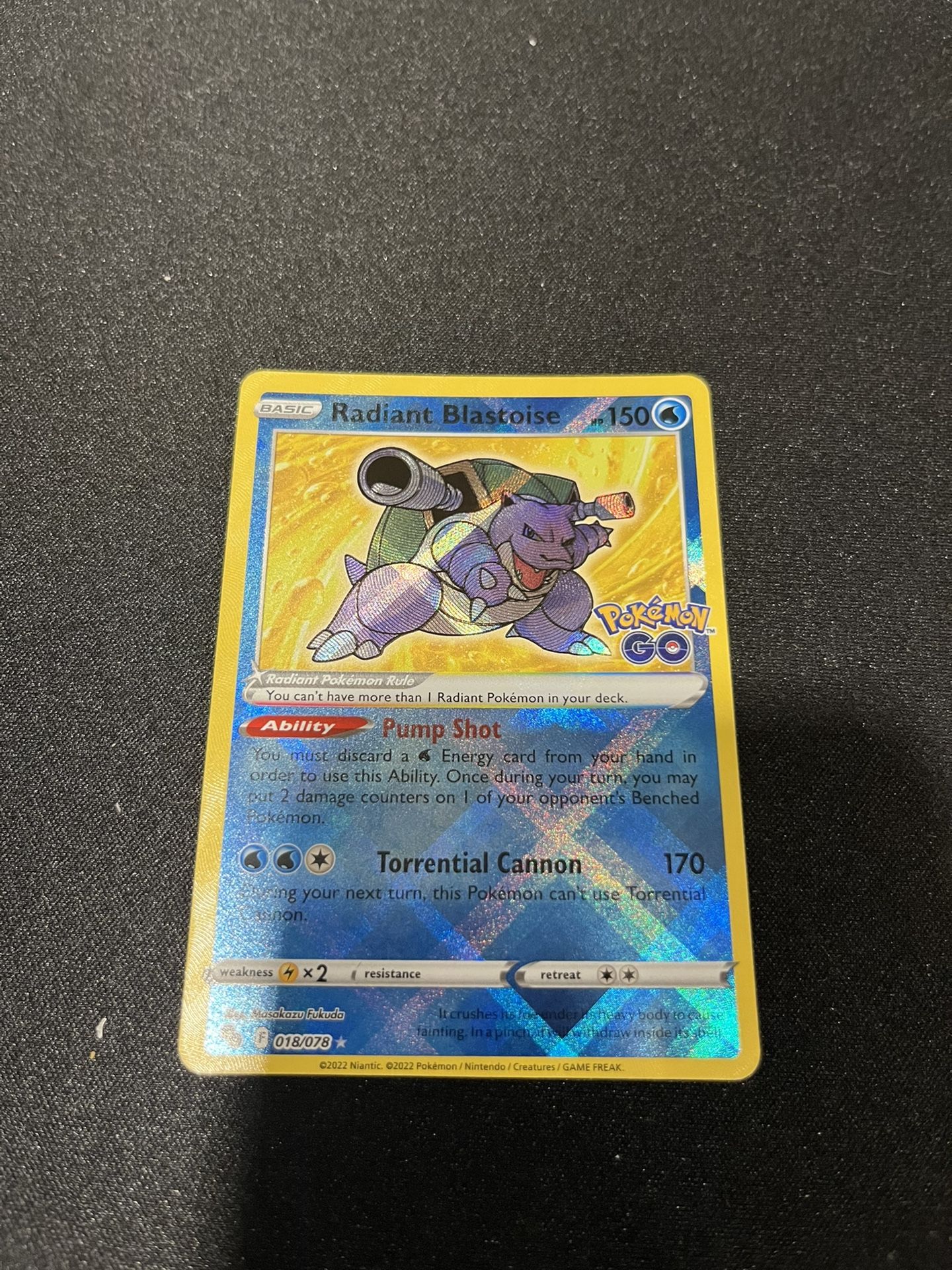 Pokmon TCG Radiant Blastoise Pokemon GO 018/078 Holo Radiant Rare for Sale  in Massillon, OH - OfferUp
