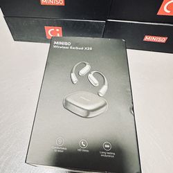 MINISO X28 AI Translation Open Ear Wireless Bluetooth Earphones Black New
