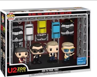 Funko Pop Moment U2 Zoo TV Tour 1993 Deluxe Set