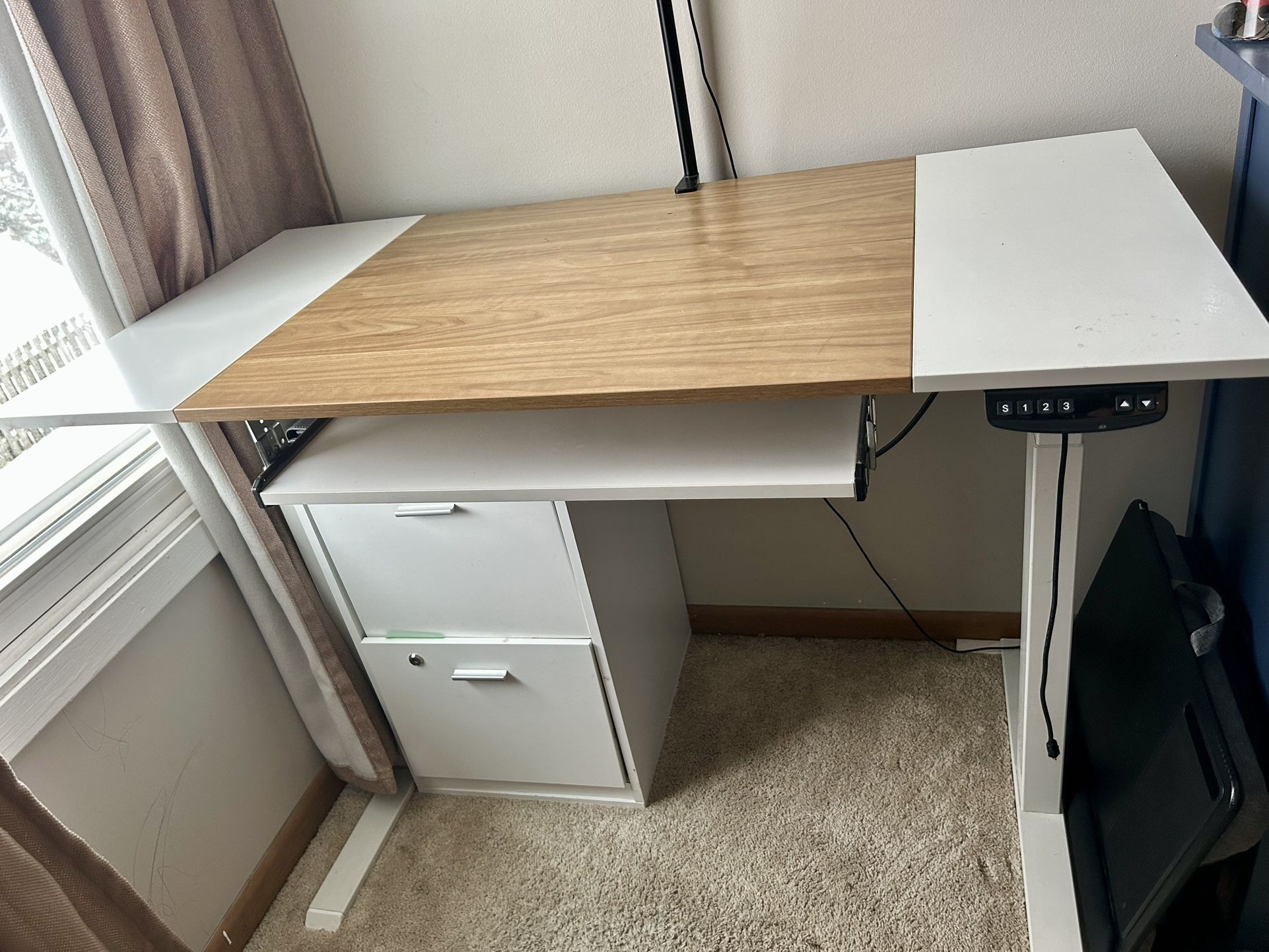 Adjustable Height Desk With Chair