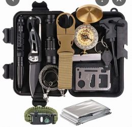 14-In-1 Compact Emergency Survival Kit for Outdoor Adventures