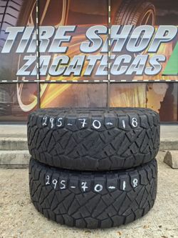 PAIR OF 295/70/18 NITTO RIDGE GRAPPLER FREE INSTALLATION AND BALANCE