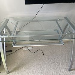 48” Glass Computer Desk