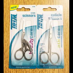 2 Cuticle and Grooming Scissors 