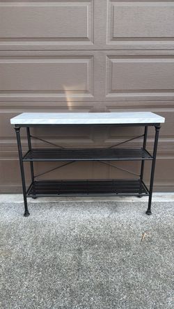 Console Table - Black and Marble