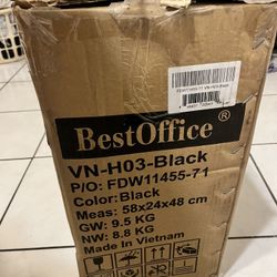 BestOffice Ergonomic Black Swivel Office Task Chair  brand new