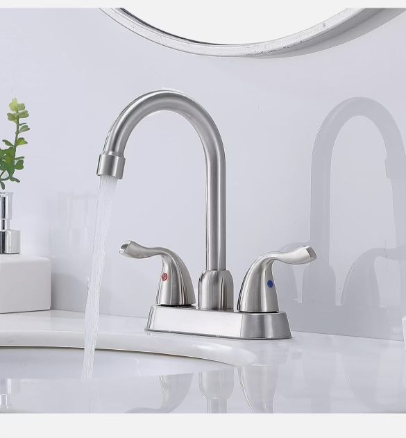 2 Hole Bathroom Faucet Black Bronze And Chrome, And Gold And Black And Nickel F9B $30