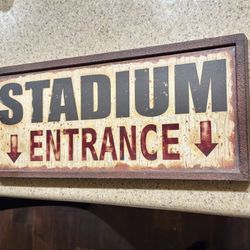 Vintage Stadium Entrance Sign