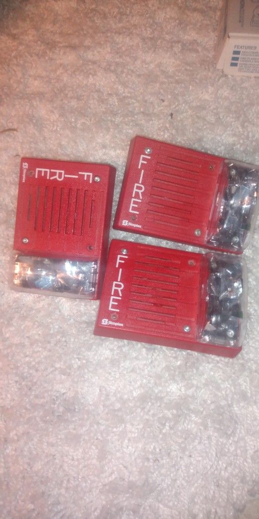 3 Simplex 4(contact info removed) Speaker Strobe Red Hz 40-4000