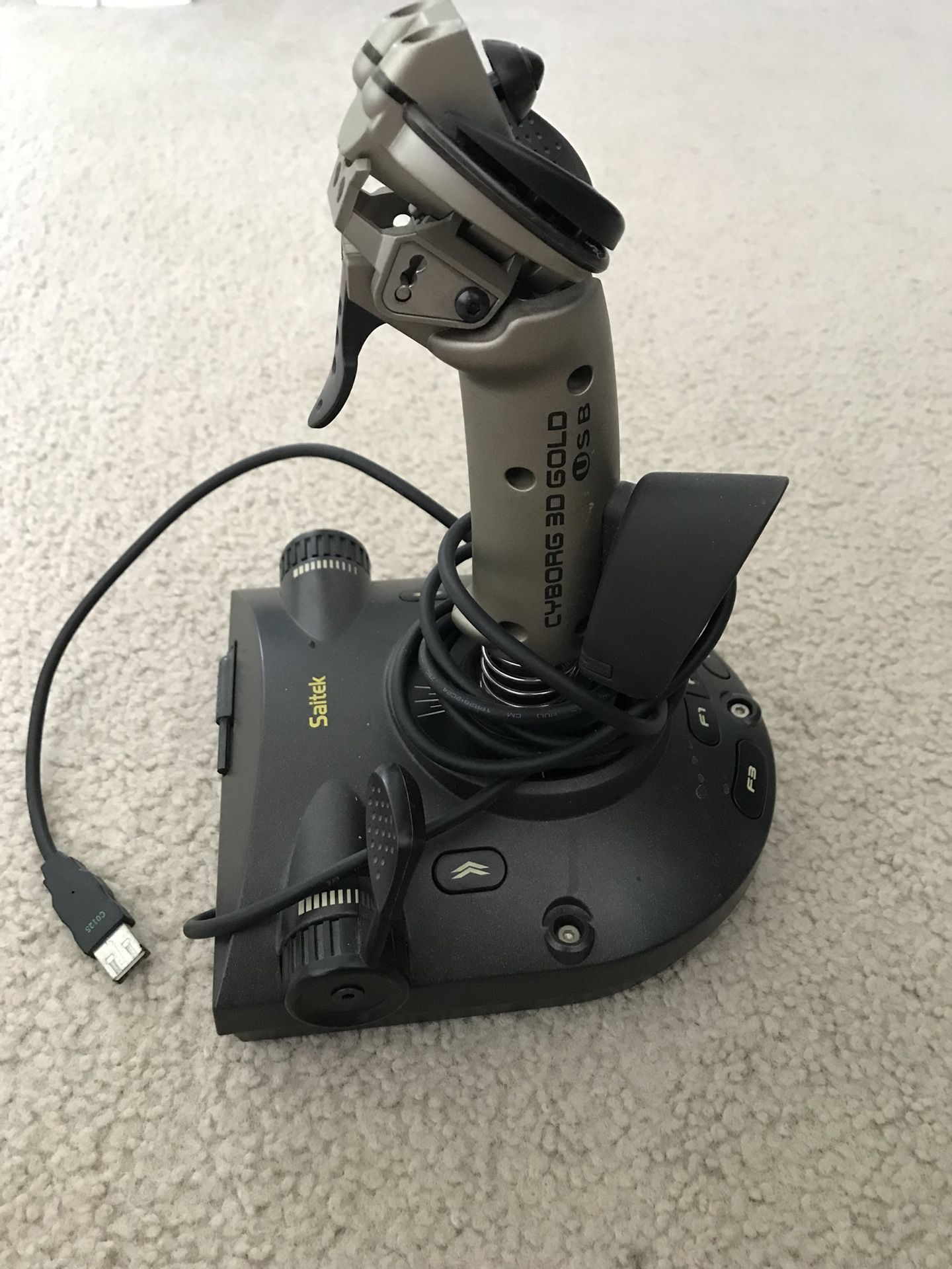 Saitek Cyborg 3D Gold USB Game Joystick Art.#J13G for Flight Sims FreeSh