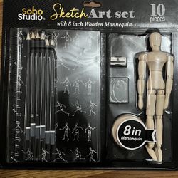 Soho Studio Art Crafting sketch set with table easel 10 peices