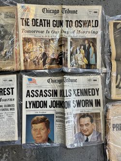 Kennedy Assassination Newspaper From 1963 $20 For All
