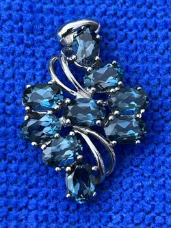 Blue Topaz Pendant Necklace