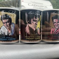 ELVIS PRESLEY Set Of Three Creamy Coffee