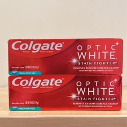Colgate Optic White Stain Fighter mint gel toothpaste 4.2 oz: $2 each
