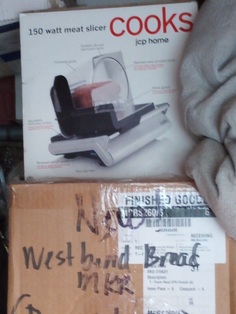 Cooks 150 Watt Stainless Steel Meat Slicer New box never opened jcp home