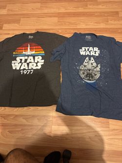 Men's Short Sleeve T-Shirt Star Wars Bundle Size XL *New* *Both Included*