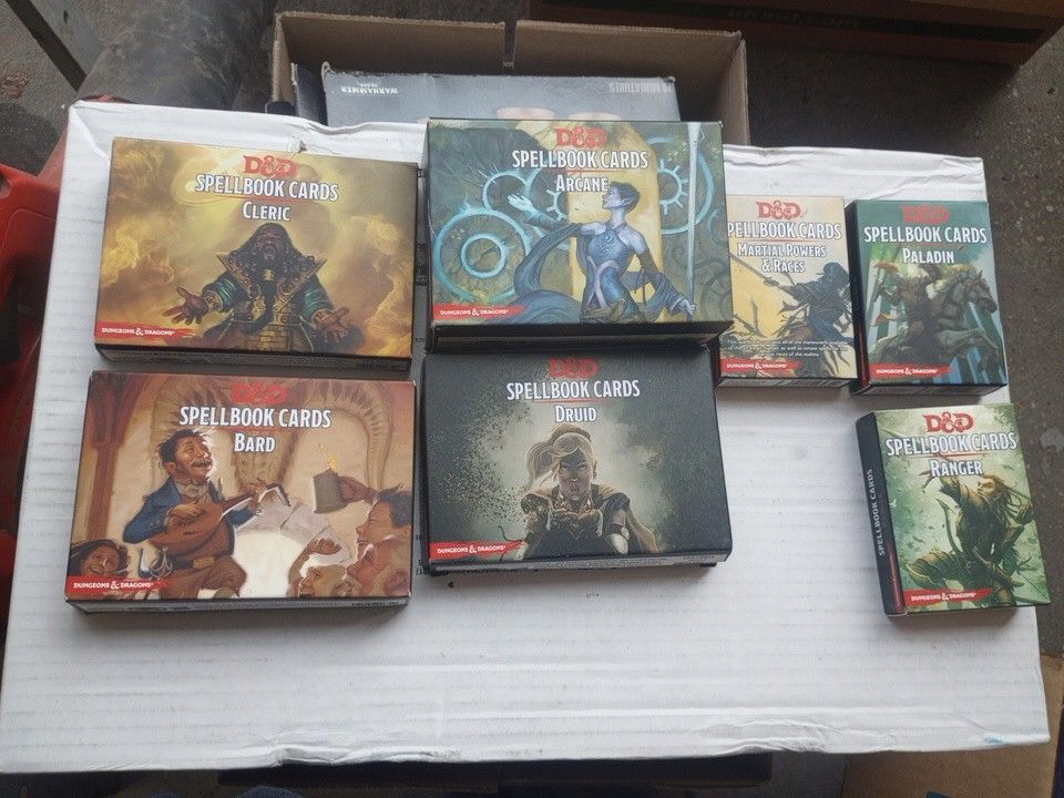 dungeons & dragons spell cards