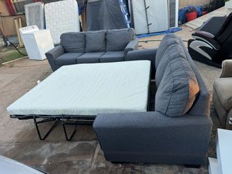 Living Room Set With A Queen Sofa Bed