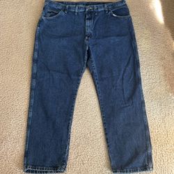 Dark Blue Wrangler Jeans 38x32