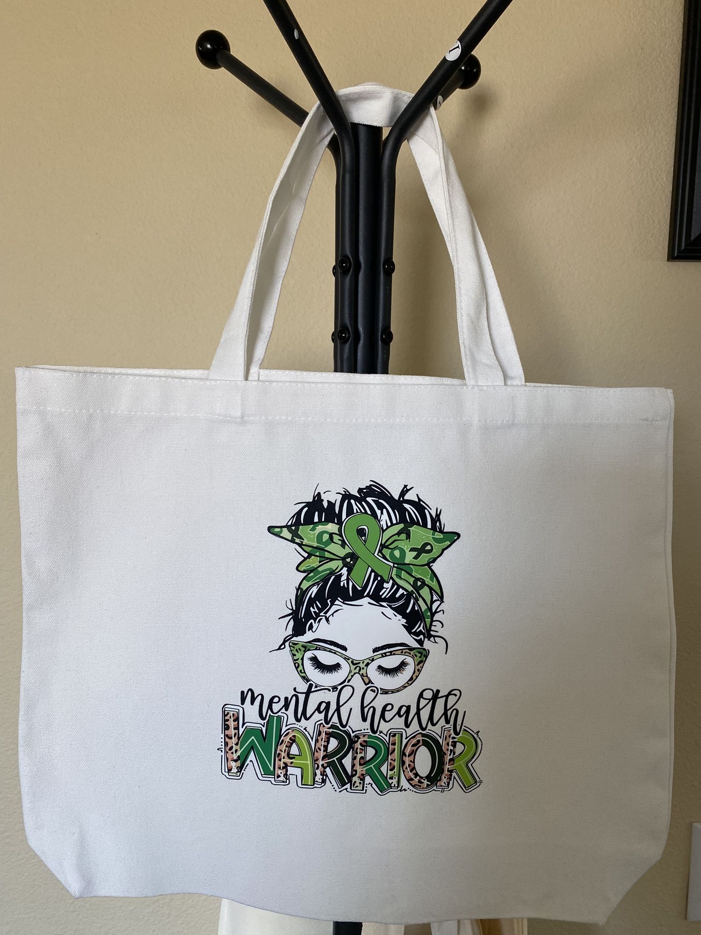 Canvas Tote Bag New “Mental Health Warrior”
