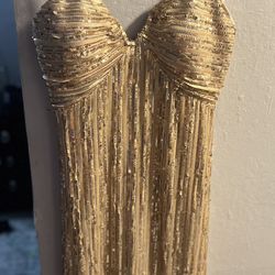 NEW MACYS GOLD SEQUENCE DRESS (SIENA)