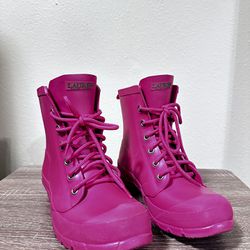 Women’s Lauren Ralph Lauren, Pink Rubber Rain Boots 