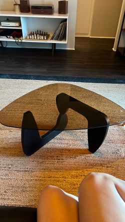 Glass coffee table