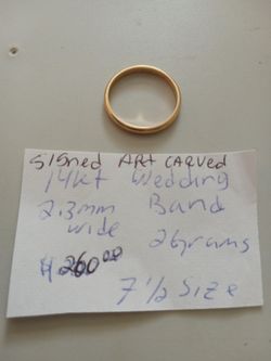 Ring Vintage Signed ArtCarved Size 7.5 PLEASE READ DESCRIPTION BEFORE CONTACTING ME