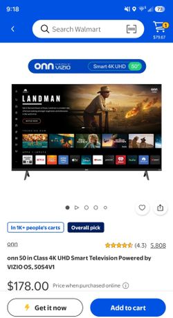 50 in "Vizio onn 4k smart tv