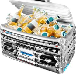 Retro boombox inflatable cooler