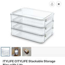 Acrylic Stackable Storage Containers 