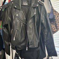 Levi’s Women’s  Faux Black Leather Jacket 