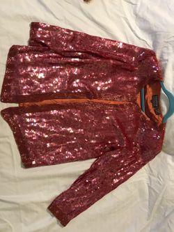 Holiday Ladies Beautiful Pink Sequined Jacket