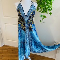 Women Ladies Boho Floral Maxi Dress Cocktail Party Evening Summer Beach Sundress one size 