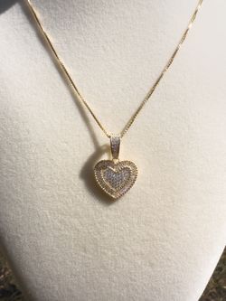 Moissanite 1 CTW Gold Vermeil Pendant & Chain