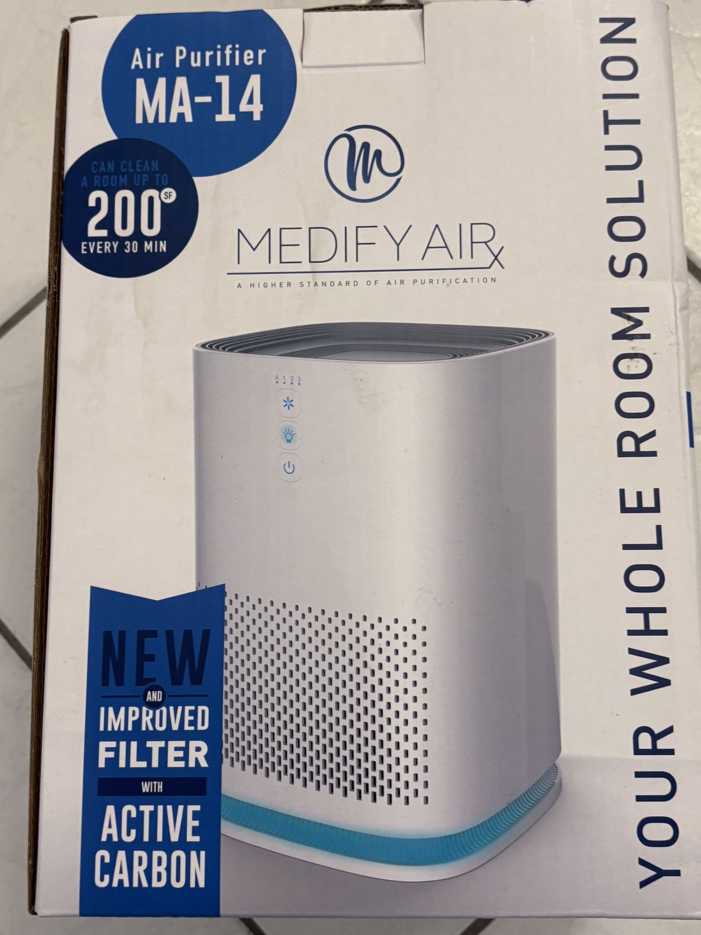 Medify Air Purifier High Filtration With Hepa Filter Removes 99% Airborne Particles New 🆕 In Box Nev Never Used