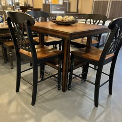 New 5Pc Counter Height Dining Set
