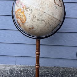 Vintage Replogle World Globe On Stand