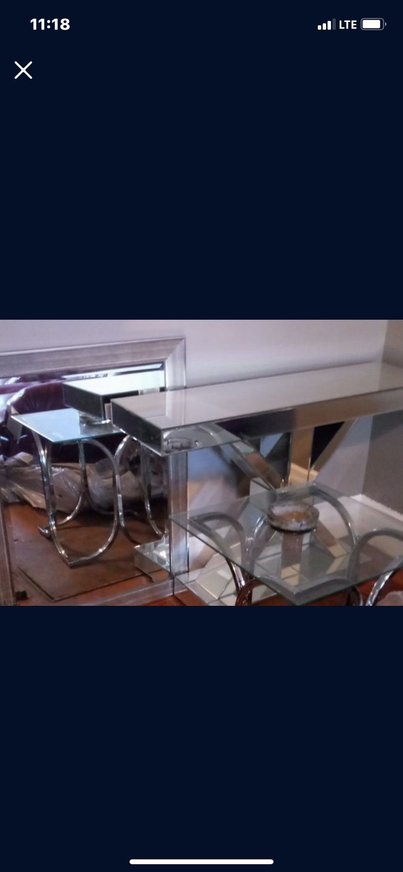 All Glass Console table