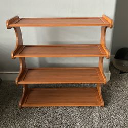 small wooden shoe rack