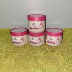 4 Dove Body Scrub 15oz Dragon Fruit And Coconut 