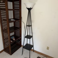Floor Lamp with Shelves