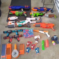 Nerf Toy Lot Manual And Battery Operated 