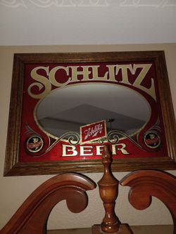 VINTAGE MIRRORED SCHLITZ SIGN