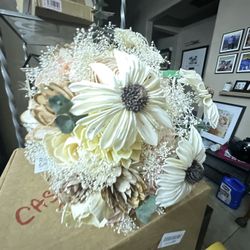 Wedding Bouquet Wooden Flowers Gorgeous!! 