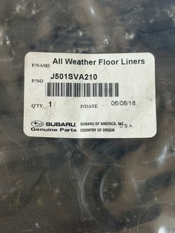 2015-2021 Subaru All Weather Floor Mats WRX  J501SVA210 OEM Genuine 4 SET New