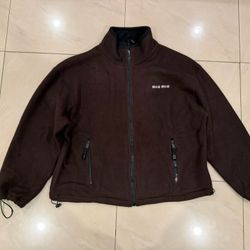 MIU MIU Fleece Sweatshirt in Ebony